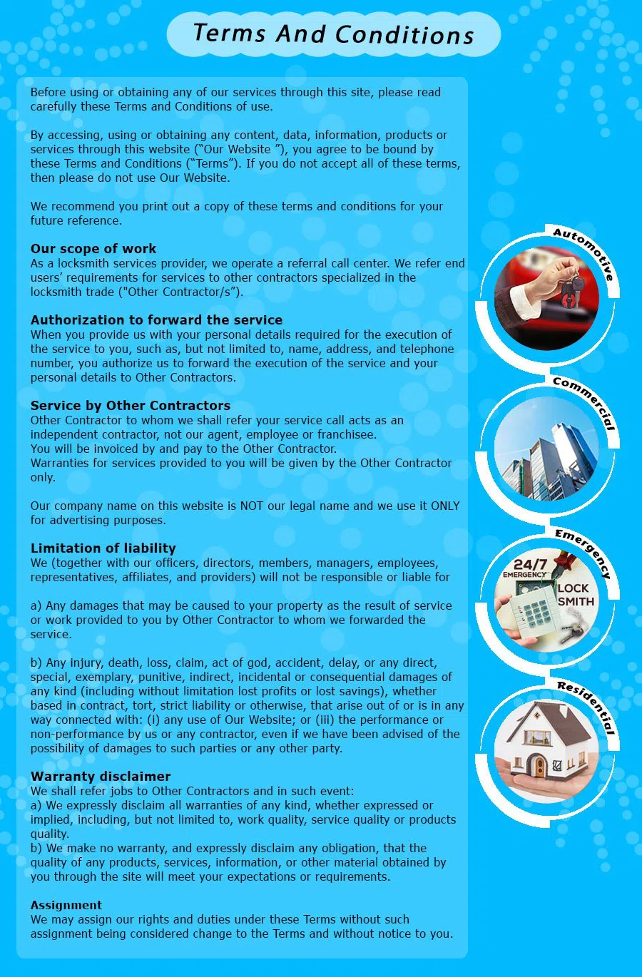 Jenkintown Locksmith Service, Jenkintown, PA 215-716-7624 - TermsAndCondition-13